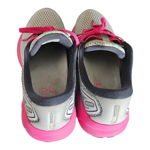 Brooks Ghost 14 Women Running Shoes Size 8 Gray Pink Cushioned Sneaker - Picture 6 of 9